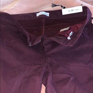 Loft Petite Leggings with panel and zipper details